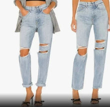 Cargar imagen en el visor de la galería, GRLFRND Isabeli Ripped High Waist Jeans (sz 31)
