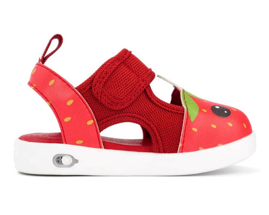 ikiki Strawberry Squeaky Toddler Sandals | Red (SZ 8)