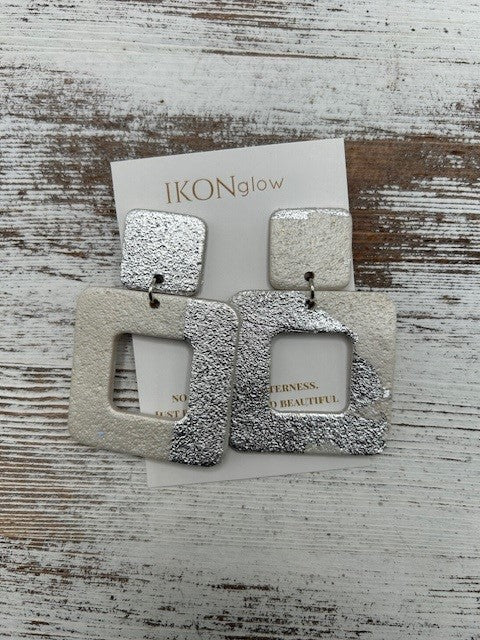 IKONglow Silver Eclipse Earrings