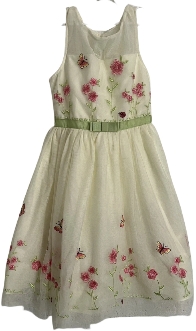 Jona Michelle Butterfly Tulle Spring Dress  (SZ 8)