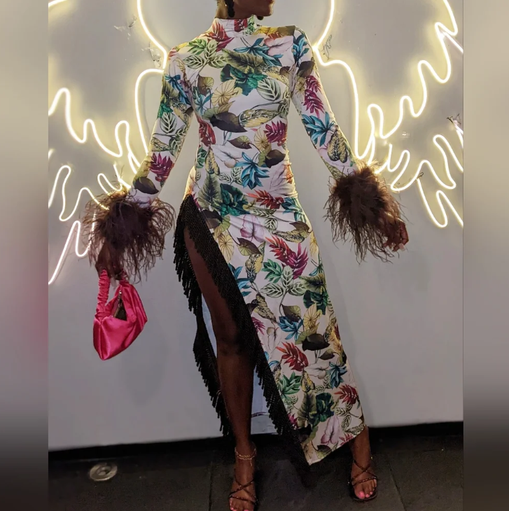 Leaf it up me :Statement Dress JLorraine Designs (S)