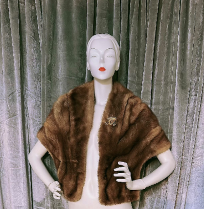 Vintage Mink Shawl/Capelet