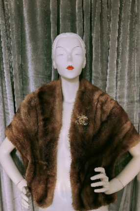 Vintage Mink Shawl/Capelet