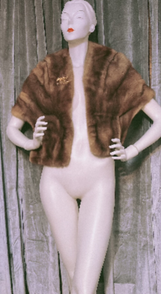Vintage Mink Shawl/Capelet