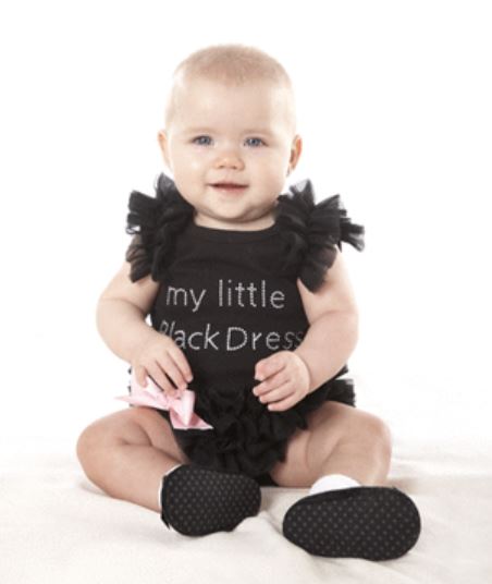 Baby My Little Black Dress Onesie (0-6 Months)
