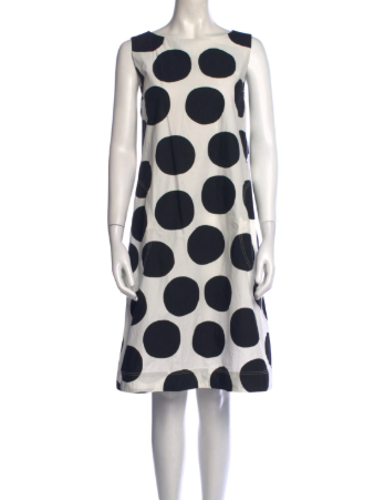 Marimekko x UNIQLO Polka Dot Print Knee-Length Dress (SZ L)