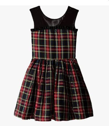 Fiveloaves Girl's Twofish Winter Tartan Party Dress (SZ 8)