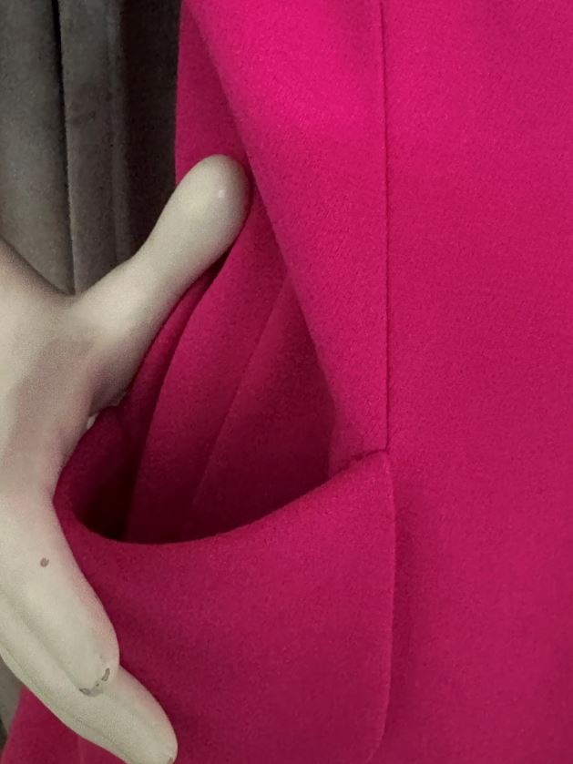 Vintage Escada Wool Hot Pink Skirt Suit 36/S