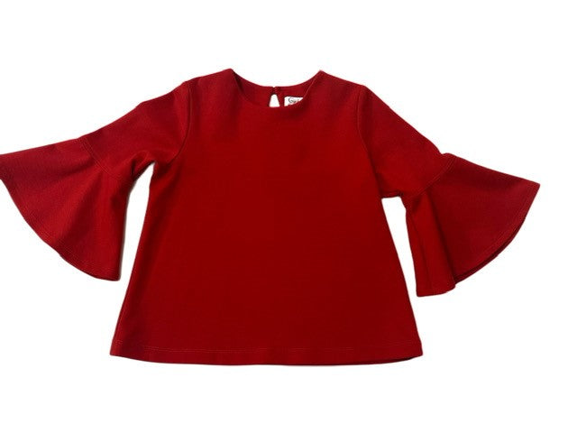 Gabby Red Bell Sleeve Top (SZ 10)