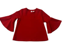 Load image into Gallery viewer, Gabby Red Bell Sleeve Top (SZ 10)
