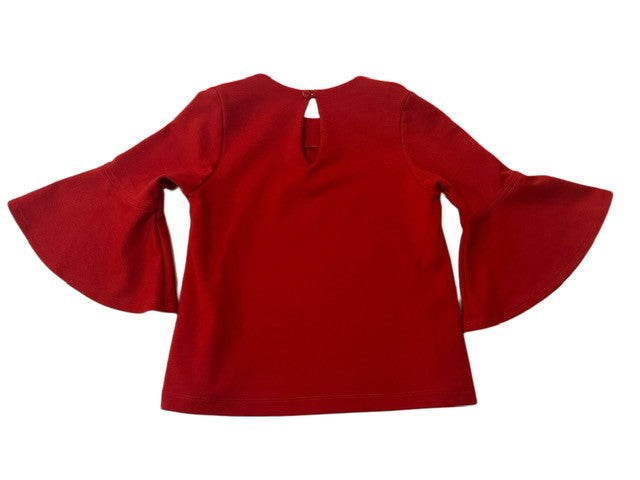 Gabby Red Bell Sleeve Top (SZ 10)