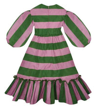Cargar imagen en el visor de la galería, THE MIDDLE DAUGHTER Second Time Around Dress, Perrier Green Stripe dress (SZ 9-10)
