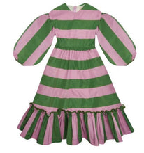Cargar imagen en el visor de la galería, THE MIDDLE DAUGHTER Second Time Around Dress, Perrier Green Stripe dress (SZ 9-10)
