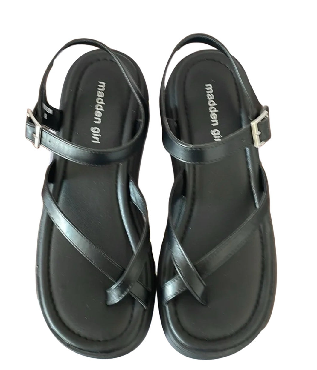 Madden Girl Star Black Wedge  (SZ 4)