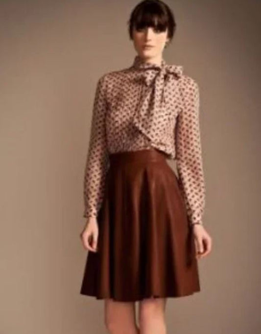 Temperley London Adele leather skirt (SZ 10)