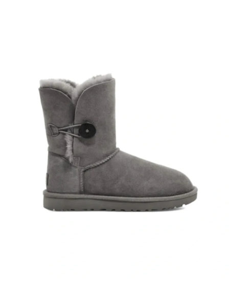 Women's Grey Bailey Button Ugg Boots (SZ 8)