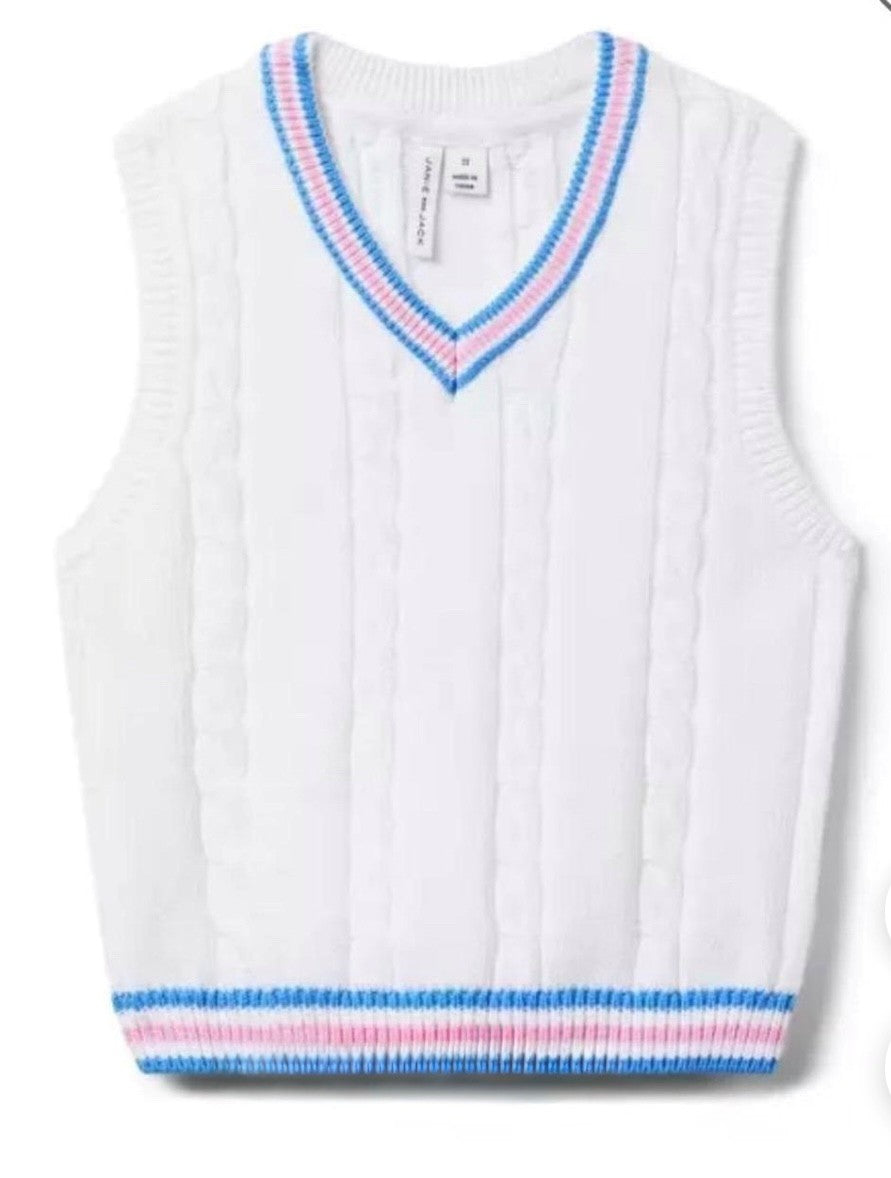 JANIE and JACK CABLE KNIT SWEATER VEST  (SZ 3T)