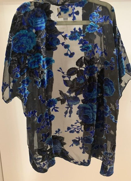 WILD&WHIMSY BLUE KIMONO SZ-M (4-5)