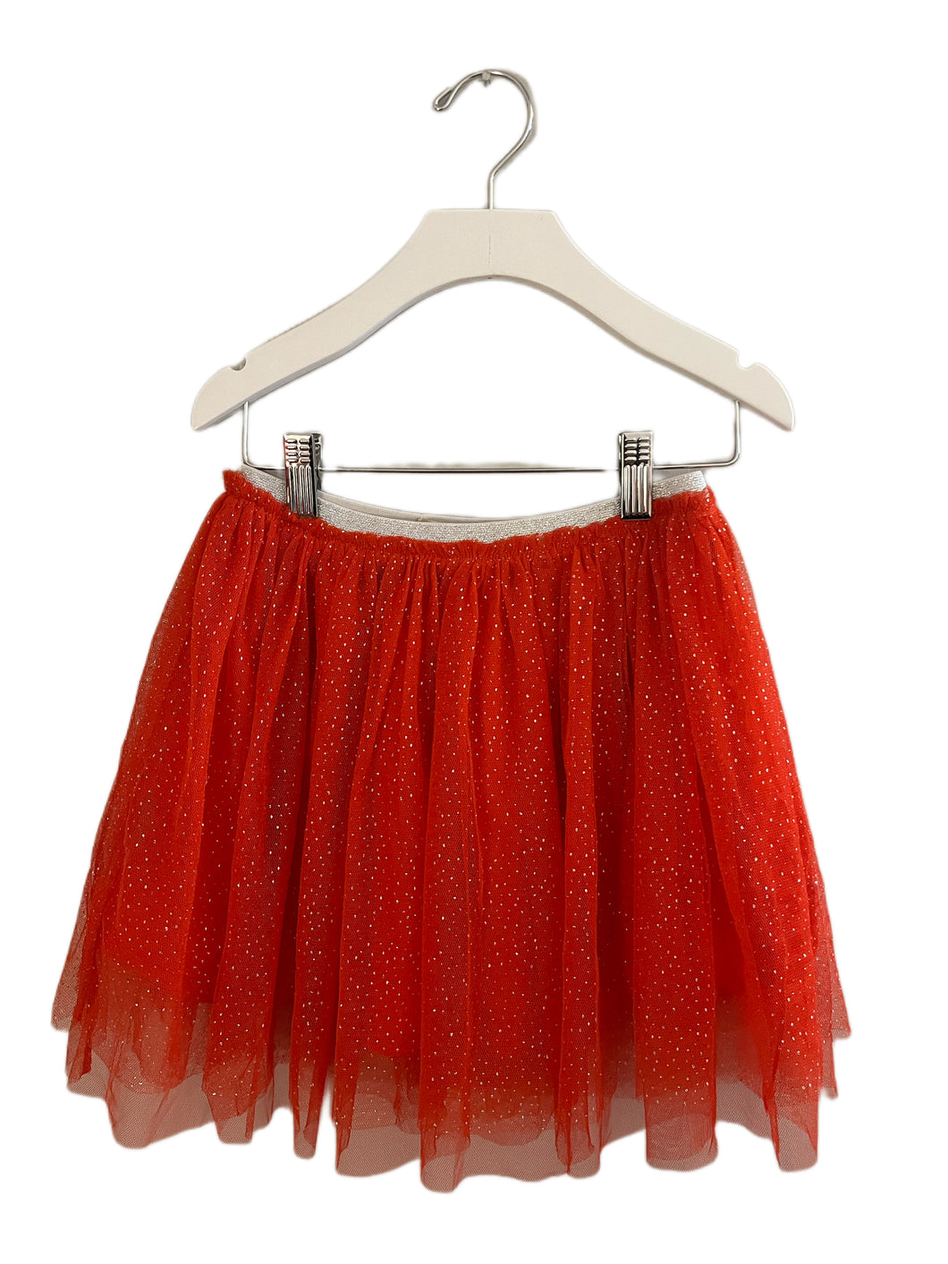 FOREVER 21 RED SPARKLE TULLE SKIRT (SZ 7-8)