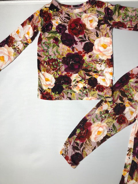 POSH PEANUT FLORAL LONG SLEEVE SET (SZ 6-12M)