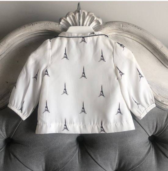 JANIE AND JACK BUTTON DOWN TOP (SZ 3-6 MONTHS)