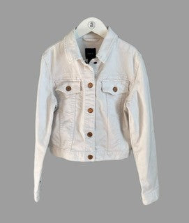 GAPKIDS WHITE DENIM JACKET (SZ XL)