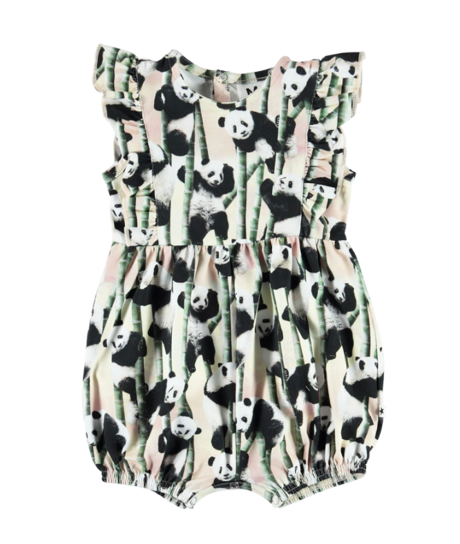 MOLO BABY GIRL SHORT FELICIA PANDA ROMPER (3-6 MONTHS)