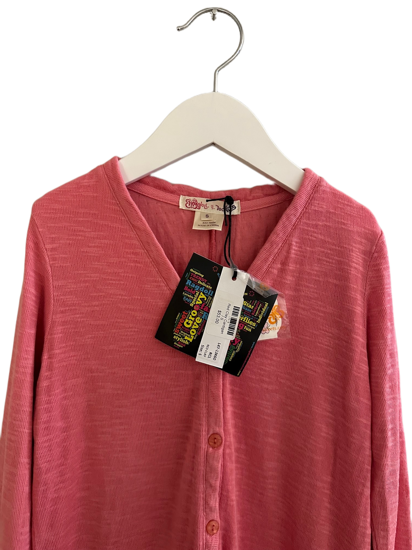 RED CLAY CARDIGAN (SZ S)