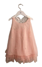 Load image into Gallery viewer, PINK LAYERED DRESS W/PEARLS (SZ 4-5)
