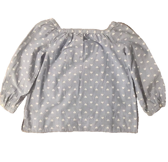 BLUE J.CREW HEARTS TOP (SZ 14)