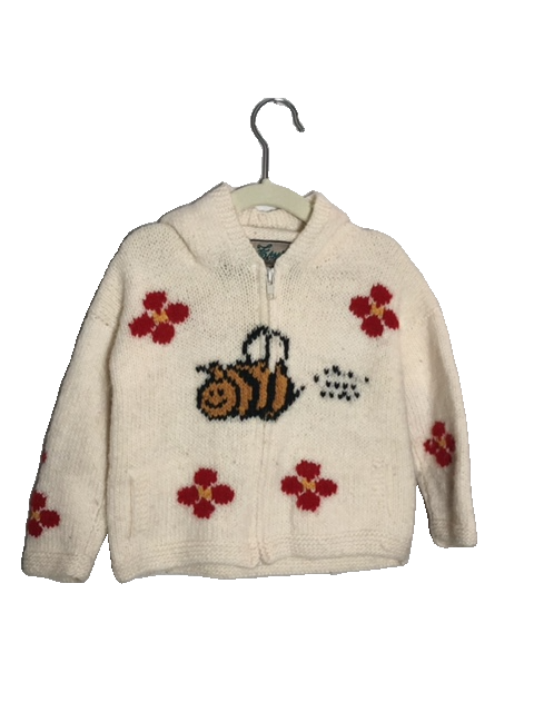 VINTAGE NANTU FAMIA CREATIONS WOOL SWEATER JACKET (SZ 1Y)