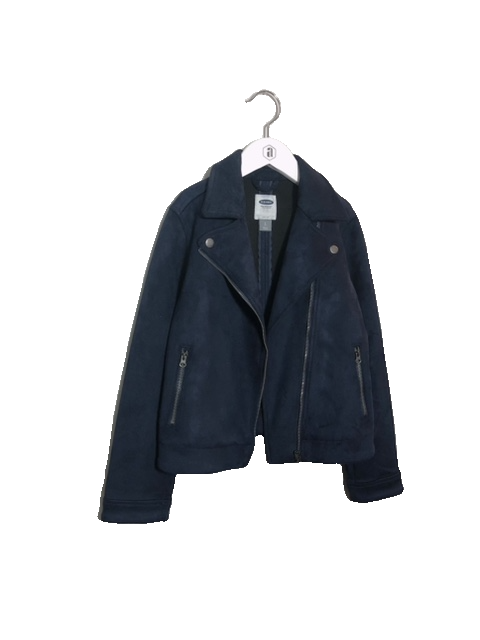 OLD NAVY BLUE MOTO JACKET (SZ 8)