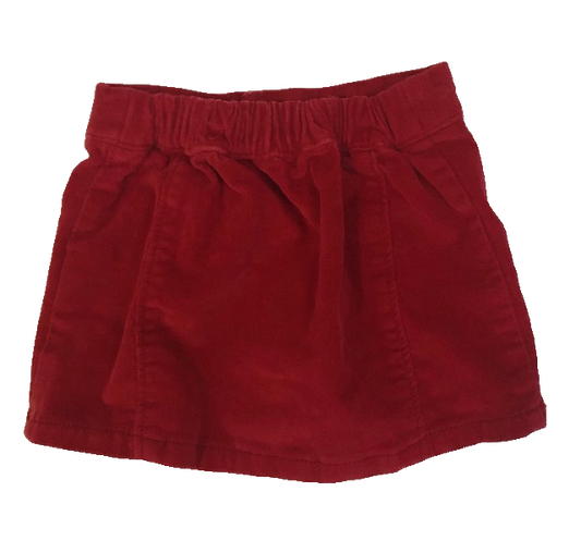 BURGUNDY OLD NAVY CORDUROY SKIRT (SZ 12-18M)