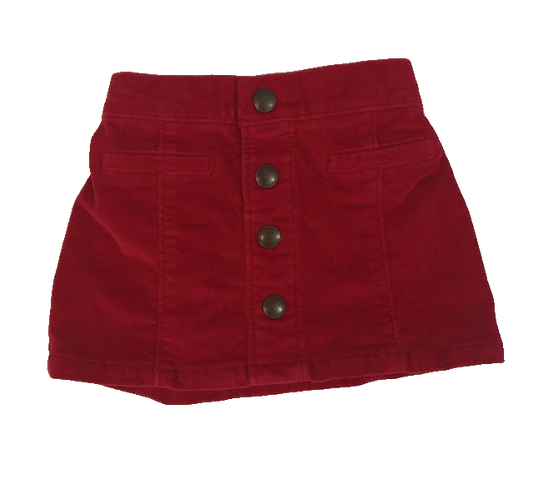 BURGUNDY OLD NAVY CORDUROY SKIRT (SZ 12-18M)