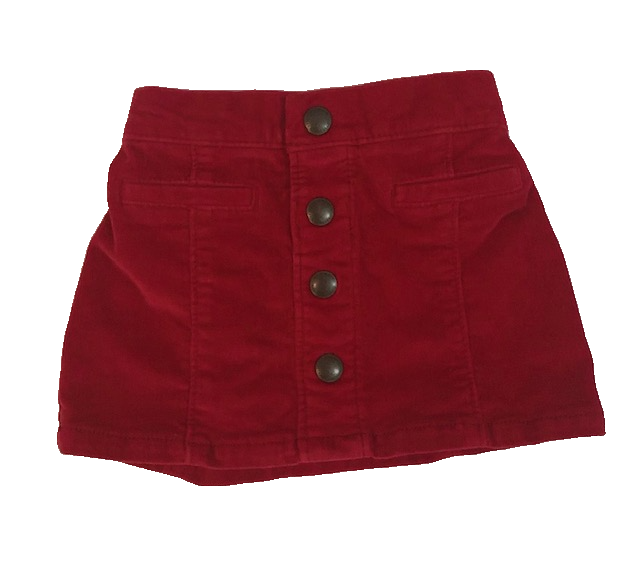 BURGUNDY OLD NAVY CORDUROY SKIRT (SZ 12-18M)