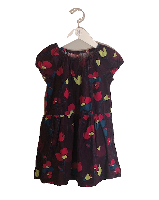 TEA FLORAL CORDUROY DRESS (SZ 5)