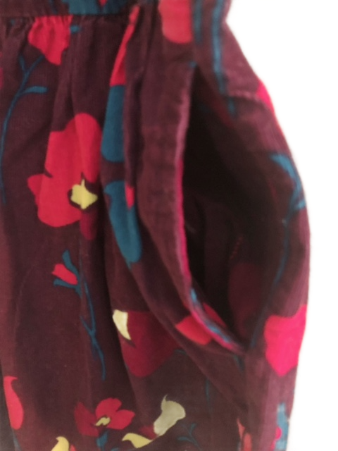 TEA FLORAL CORDUROY DRESS (SZ 5)