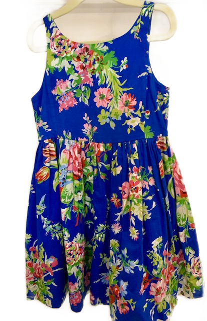 BLUE FLORAL RALPH LAUREN DRESS (SZ 5)