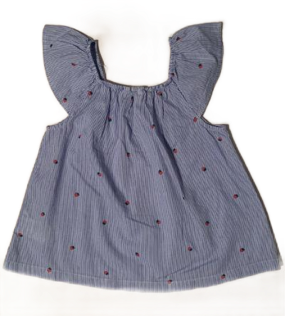 NWT H&M STRAWBERRY PRINT TOP (SZ 7-8)