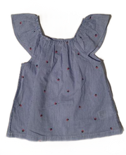 Load image into Gallery viewer, NWT H&amp;M STRAWBERRY PRINT TOP (SZ 7-8)
