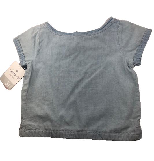 NWT BLUE CARTER'S TOP (SZ 3T)