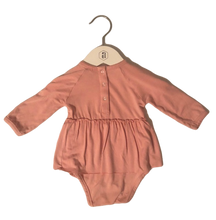 Load image into Gallery viewer, LONG SLEEVE SKIRTED BODYSUIT IN PRETTIEST PINK (SZ 6-12M)
