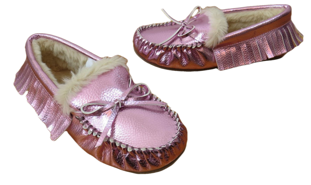 J. CREW CREWCUTS METALLIC MOCCASIN (SZ 13 )