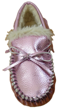 Load image into Gallery viewer, J. CREW CREWCUTS METALLIC MOCCASIN (SZ 13 )
