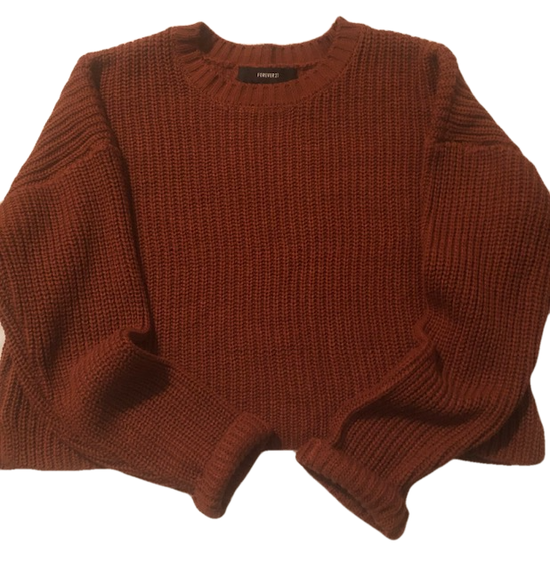 BURNT ORANGE FOREVER 21 SWEATER (SZ M)