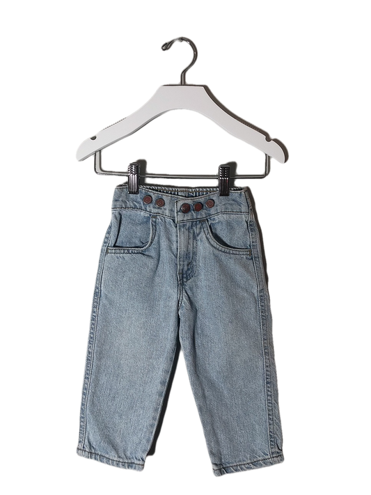 VINTAGE LITTLE LEVI'S SUSPENDER BUTTON JEANS (SZ 2T)
