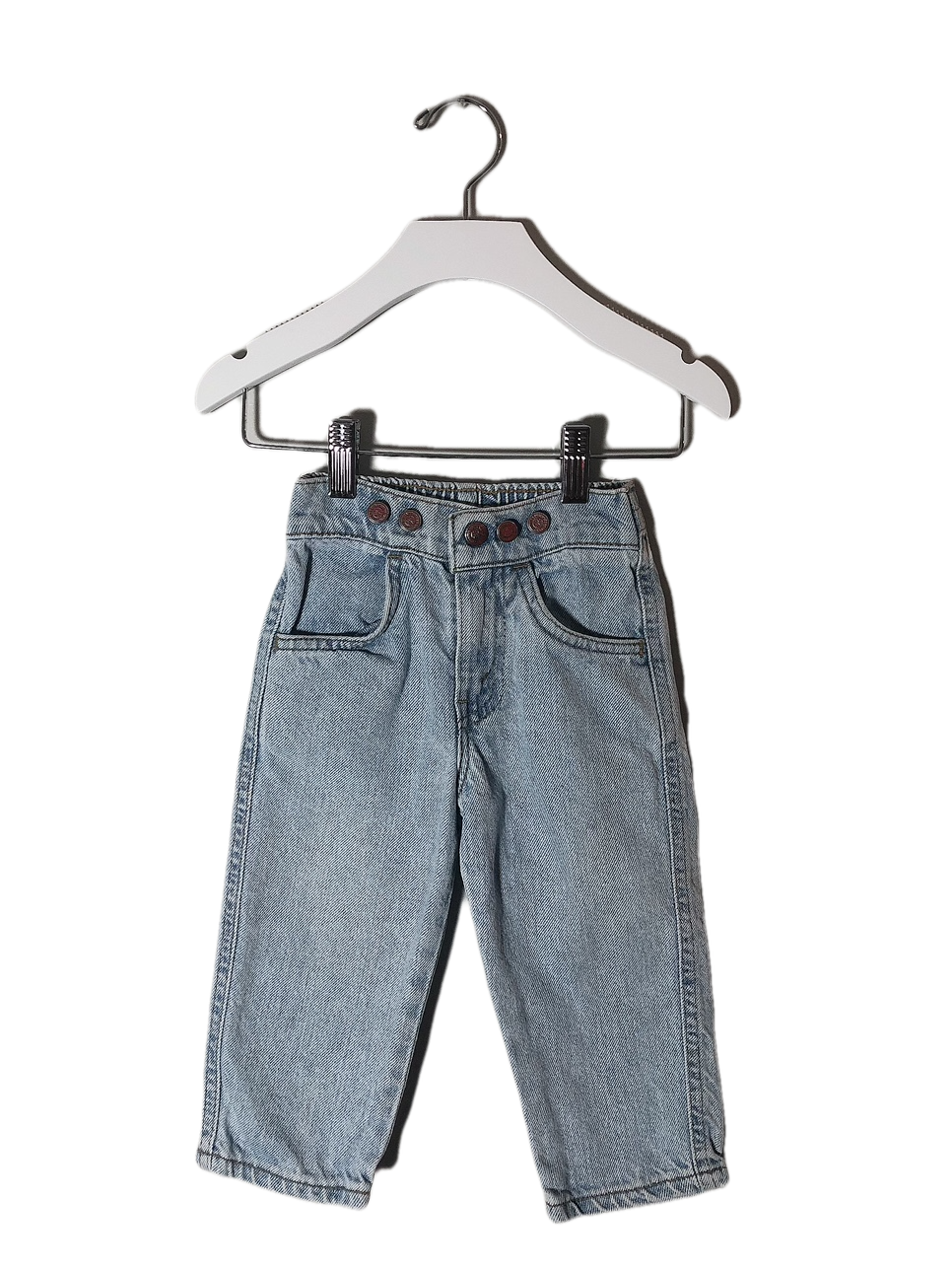 VINTAGE LITTLE LEVI'S SUSPENDER BUTTON JEANS (SZ 2T)