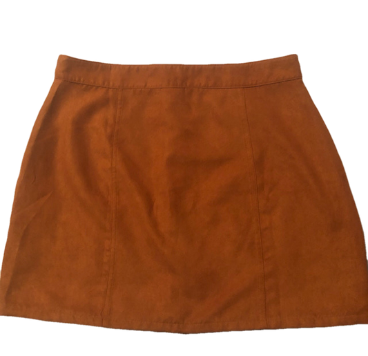 BURNT ORANGE ARIZONA JEANS SKIRT (SZ L)