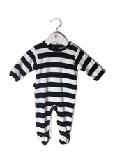 Cargar imagen en el visor de la galería, LEVERET Designed in France STRIPED ONESIE (SZ 3M)
