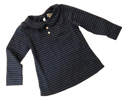 NWT OLIVE JUICE NAVY STRIPE TOP (SZ 2Y)